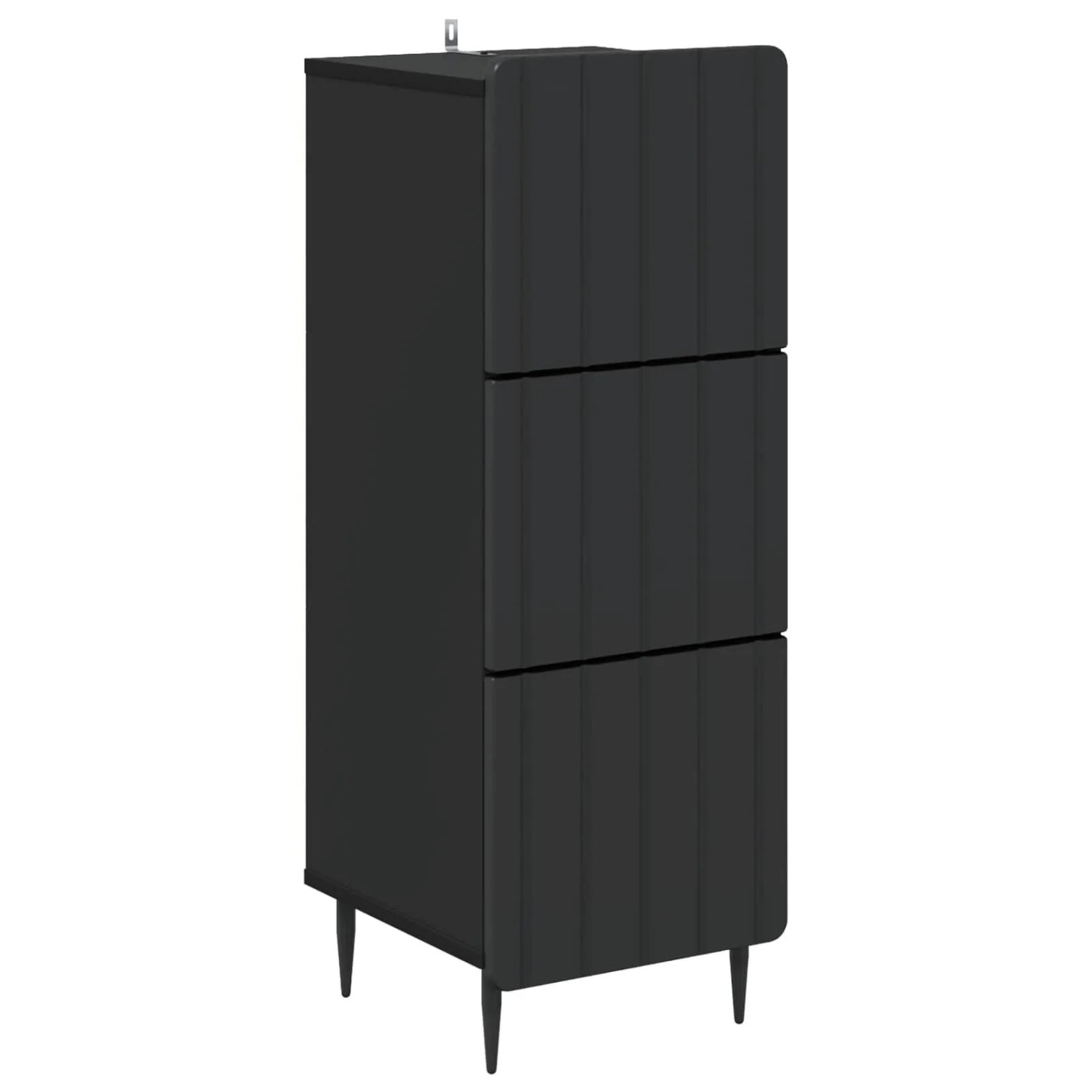 vidaXL Schubladenschrank Schwarz 33 x 34,5 x 92 cm Holzwerkstoff 894386