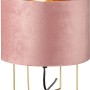 Fischer & Honsel Tischleuchte Aura in Rosé Samt mit goldenem Gestell, Ø 24 cm.