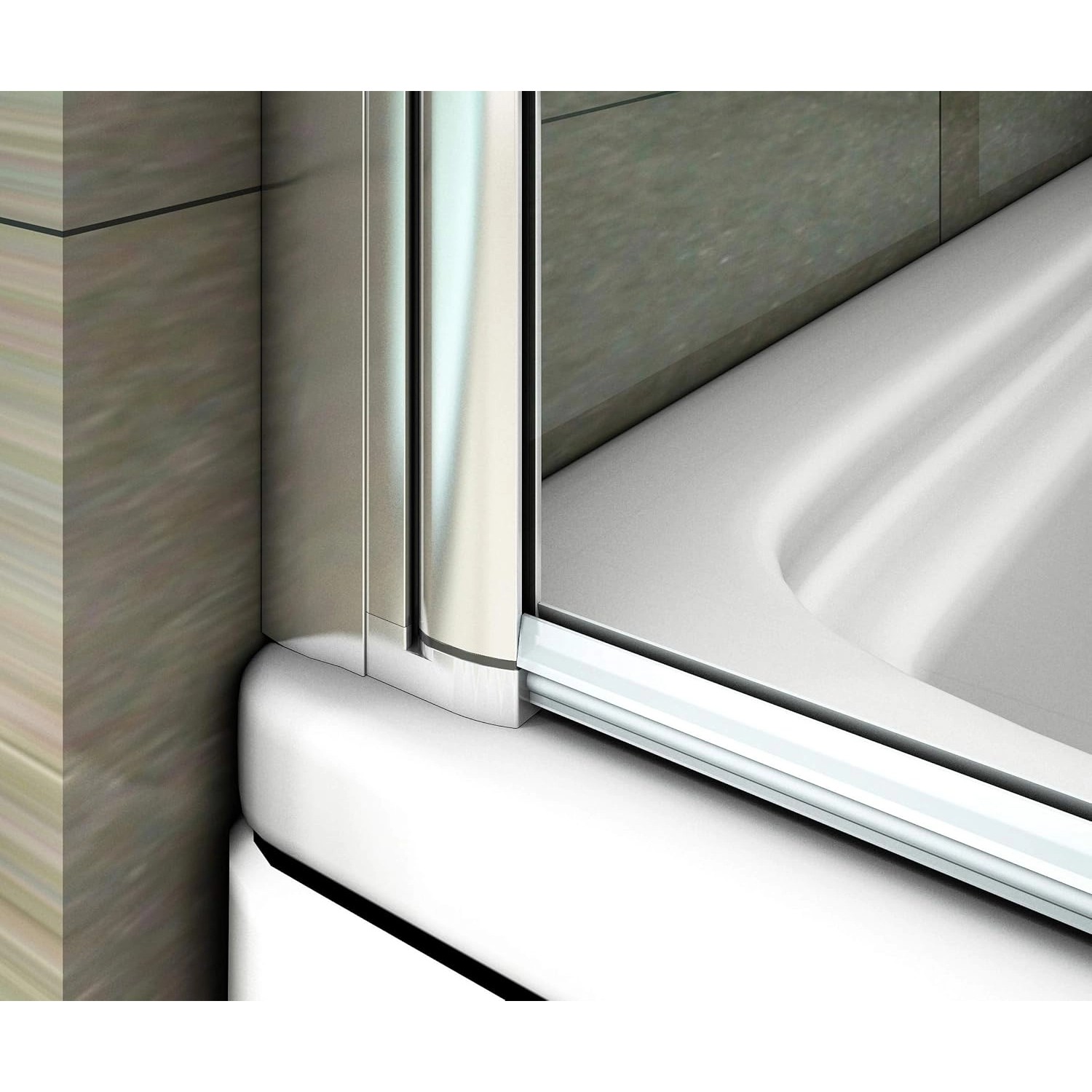 Duschparadies Badewannenaufsatz Badewannenfaltwand 100x140cm Duschabtrennung Duschwand 6mm Nano Glas Dusche_8