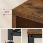 Details der Songmics Wandgarderobe mit Schuhbank in Braun-Schwarz: Materialstärke, verstellbare Füße.