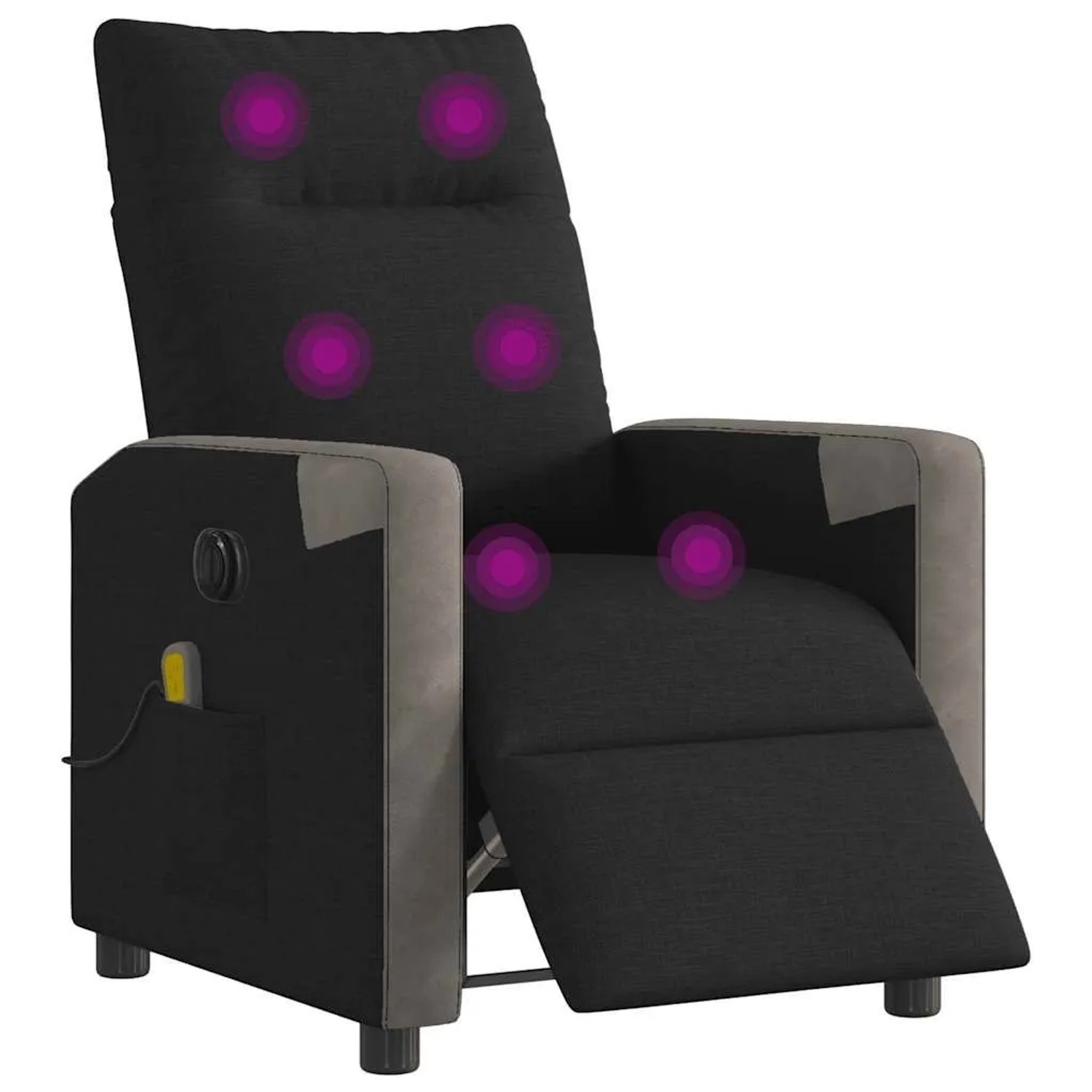 vidaXL Massagesessel Elektrisch Schwarz Stoff 3324087