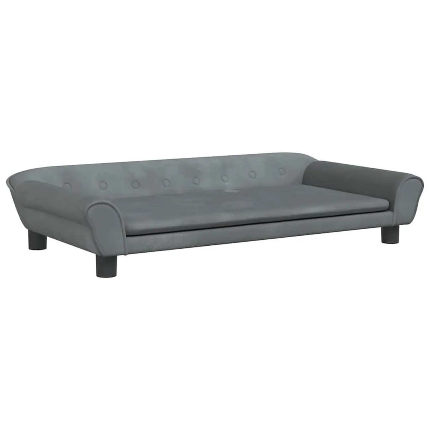vidaXL Hundebett Dunkelgrau 100x50x21 cm Samt 172007