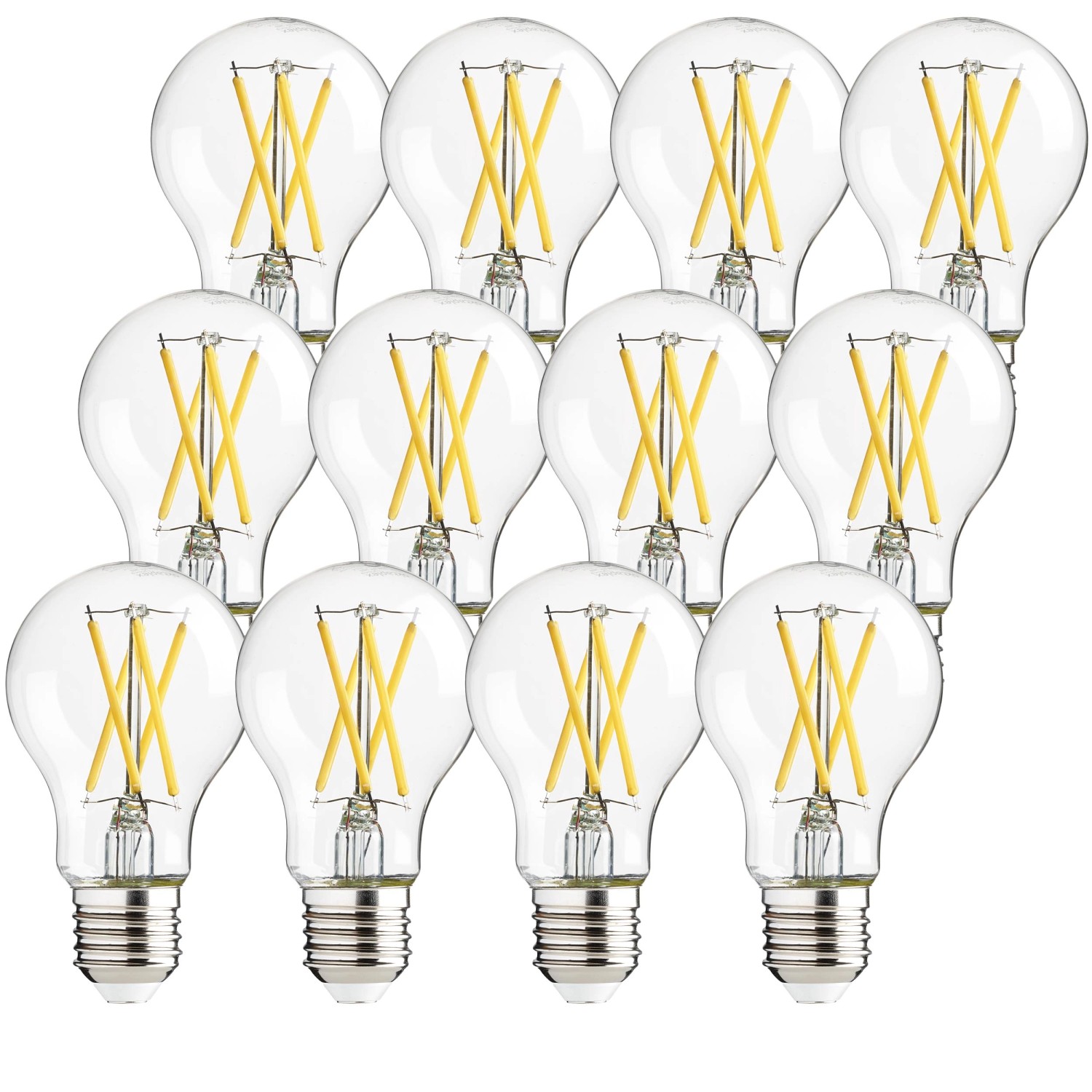 Oktaplex Glow 12er Set E27 Set LED Leuchtmittel 2700K Warmweiß 806lm 3,8W