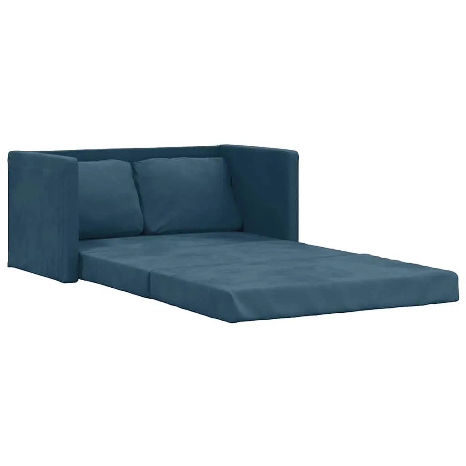 vidaXL Bodensofa mit Schlaffunktion Blau 122x204x55 cm Samt 353962