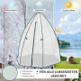 WOLTU Gewächshaus PE Halbtransparentes Pflanzenhaus Winterschutz 160x180cm Weiß_5