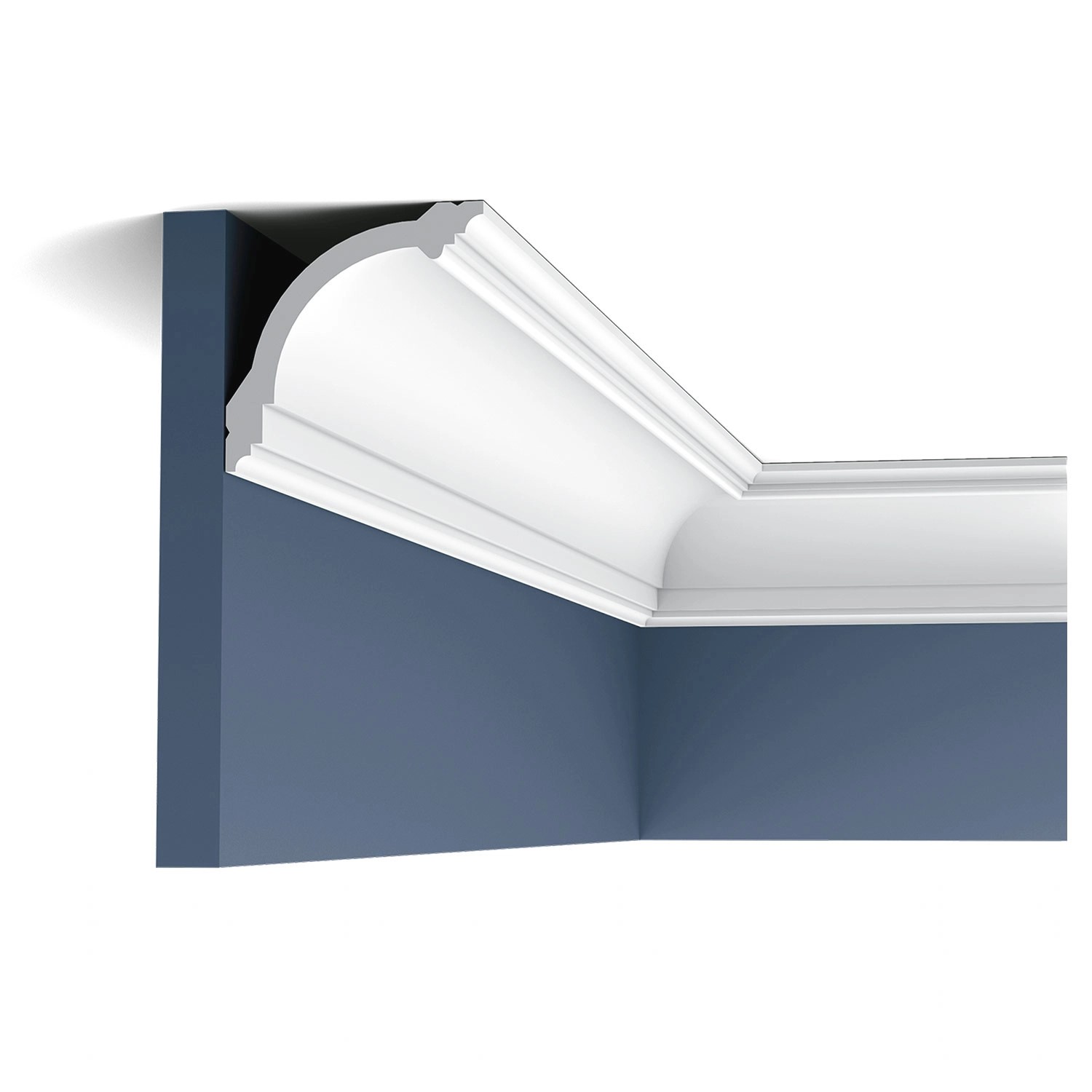 ORAC DECOR CB512N BASIXX Stuckprofil Dekor Zierleiste Eck-Wand-Decken-Leiste 2 m 200 cm x 9,5 cm x 10 cm Weiß