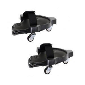Relaxdays Knieschoner auf Rollen Kunststoff Schwarz Belastbar 50 kg 29,5 cm x 22 cm x 9 cm 1,4 kg