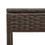 Detailansicht: Brauner vidaXL Beistelltisch aus Poly Rattan für Sonnenliegen.