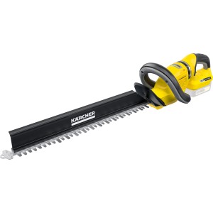 Kärcher Akku-Heckenschere HGE 18-50: Gelbe Heckenschere mit Akku für präzise Heckenschnitte.