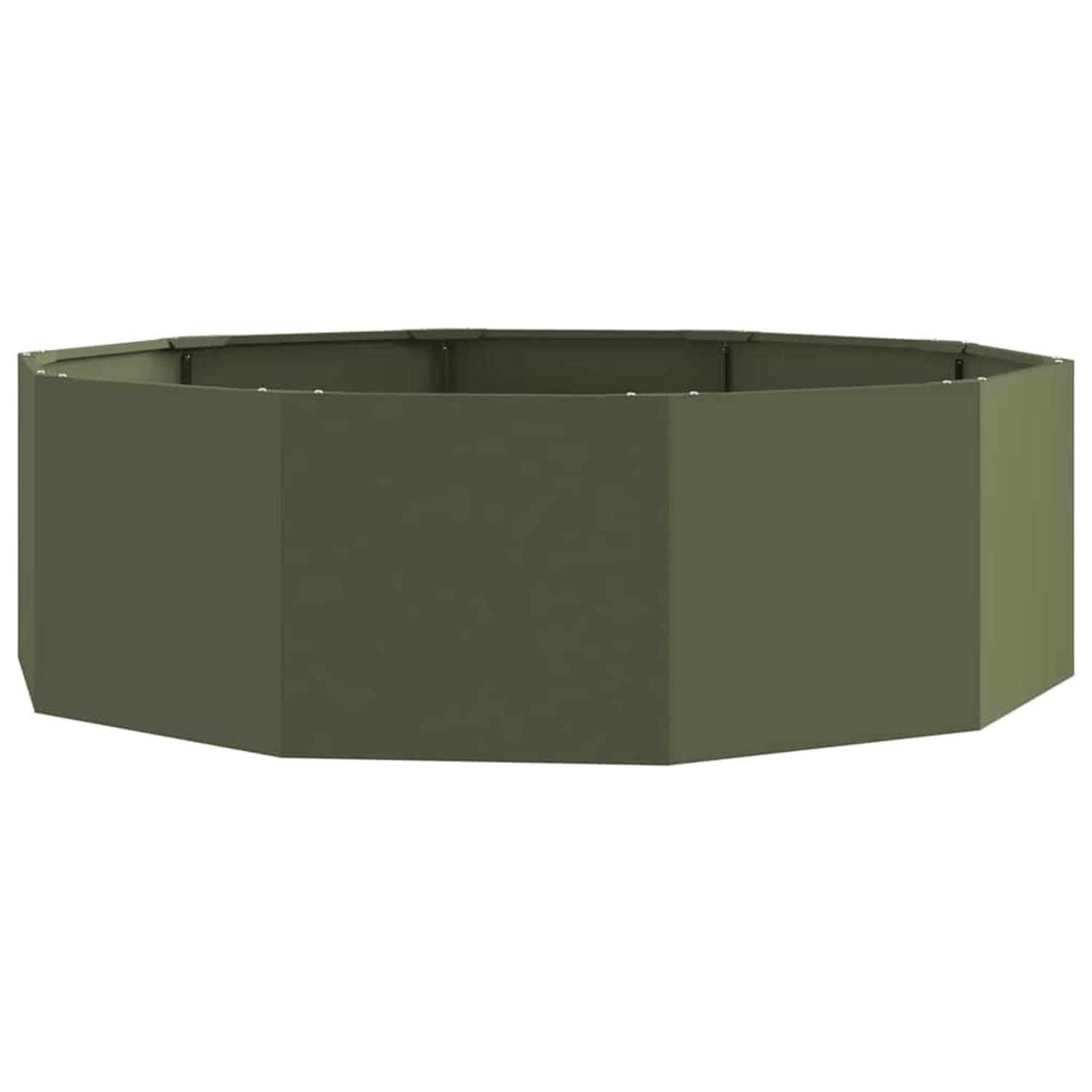 vidaXL Pflanzkübel Olive Grün 120 x 120 x 35 cm Stahl 883727 günstig online kaufen