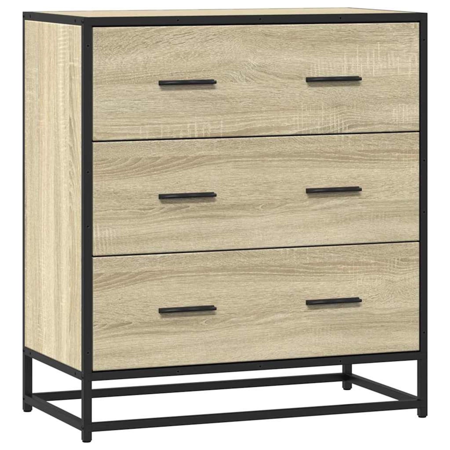vidaXL Sideboard Sonoma-Eiche 68x35x76 cm Holzwerkstoff und Metall 848970 günstig online kaufen