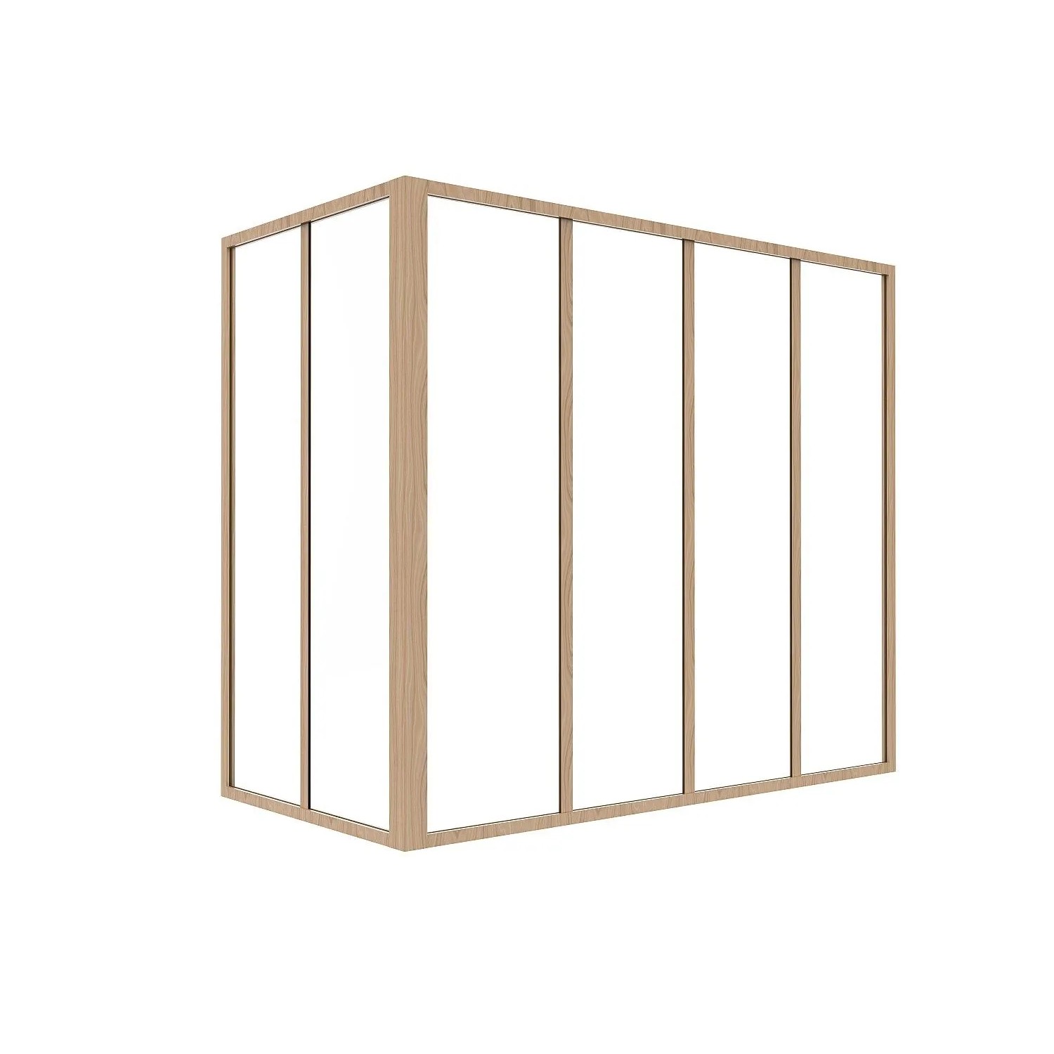 Vente-unique Glaswand Bayview Naturfarben Hell 120 cm
