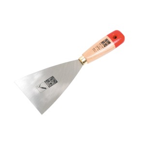 LUX Malerspachtel Flexibel, 100 mm breit, mit Holzgriff. Ideal zum Anbringen von Spachtelmasse.