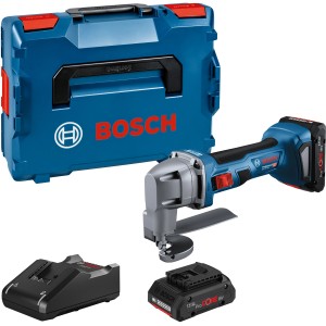 Bosch Professional Akku-Blechschere GSC 18 V-16 E mit Akkus, Ladegerät und L-Boxx.