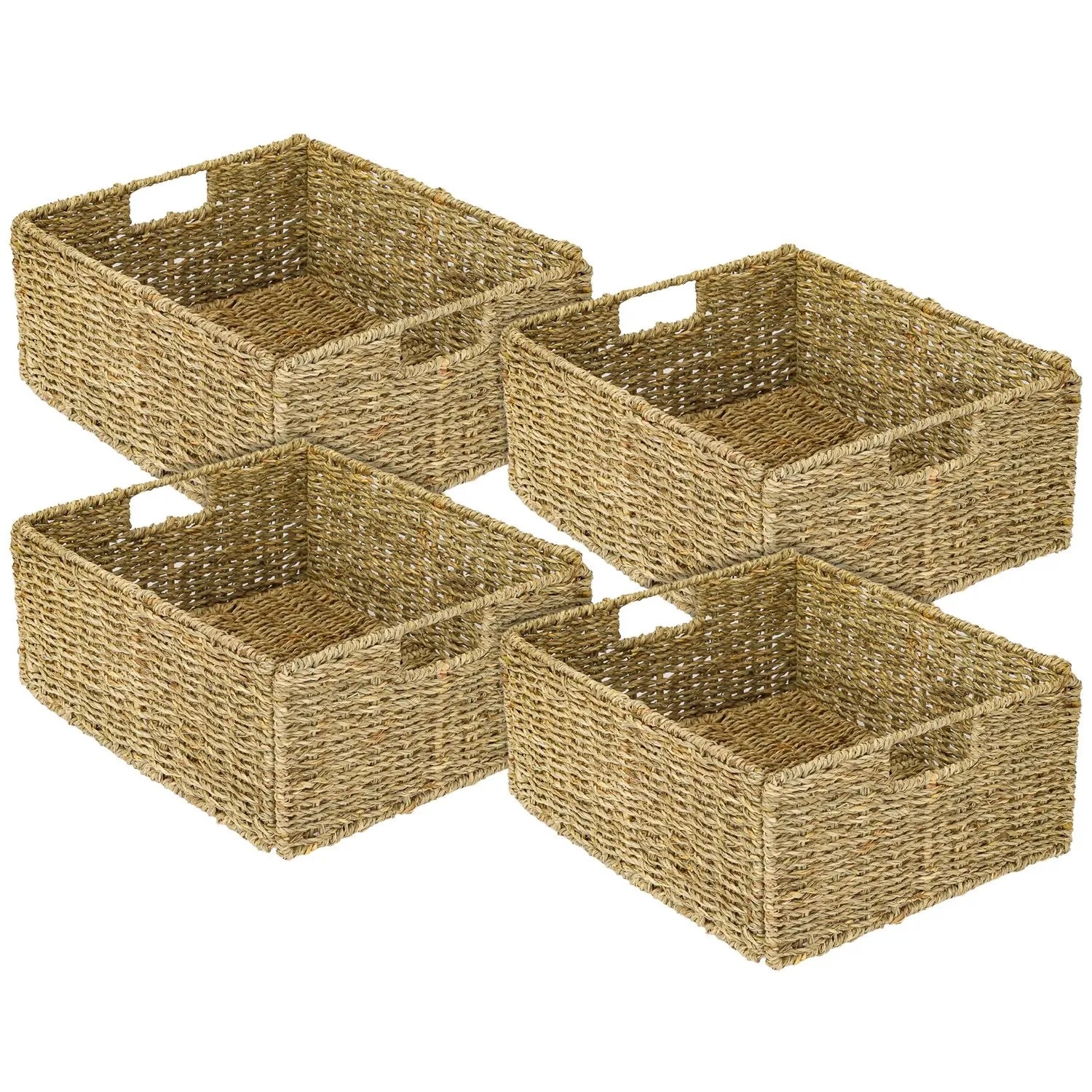 HMF 37043-S4 Aufbewahrungskorb Korb Seegras Kallax Halbes Fach 30 x 34 x 15 cm
