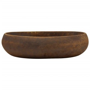 vidaXL Aufsatzwaschbecken Braun Oval 59x40x15 cm Keramik 155084