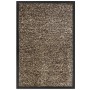 Floordirekt Schmutzfangmatte Space 205, ocker-schwarz meliert, 120x180 cm, rutschfest mit TPE-Rücken und schwarzem Rand.
