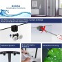 Aquabatos Viertelkreis-Duschkabine schwarzmatt mit Schiebetür, ESG Glas, Klick-System und Nanobeschichtung.