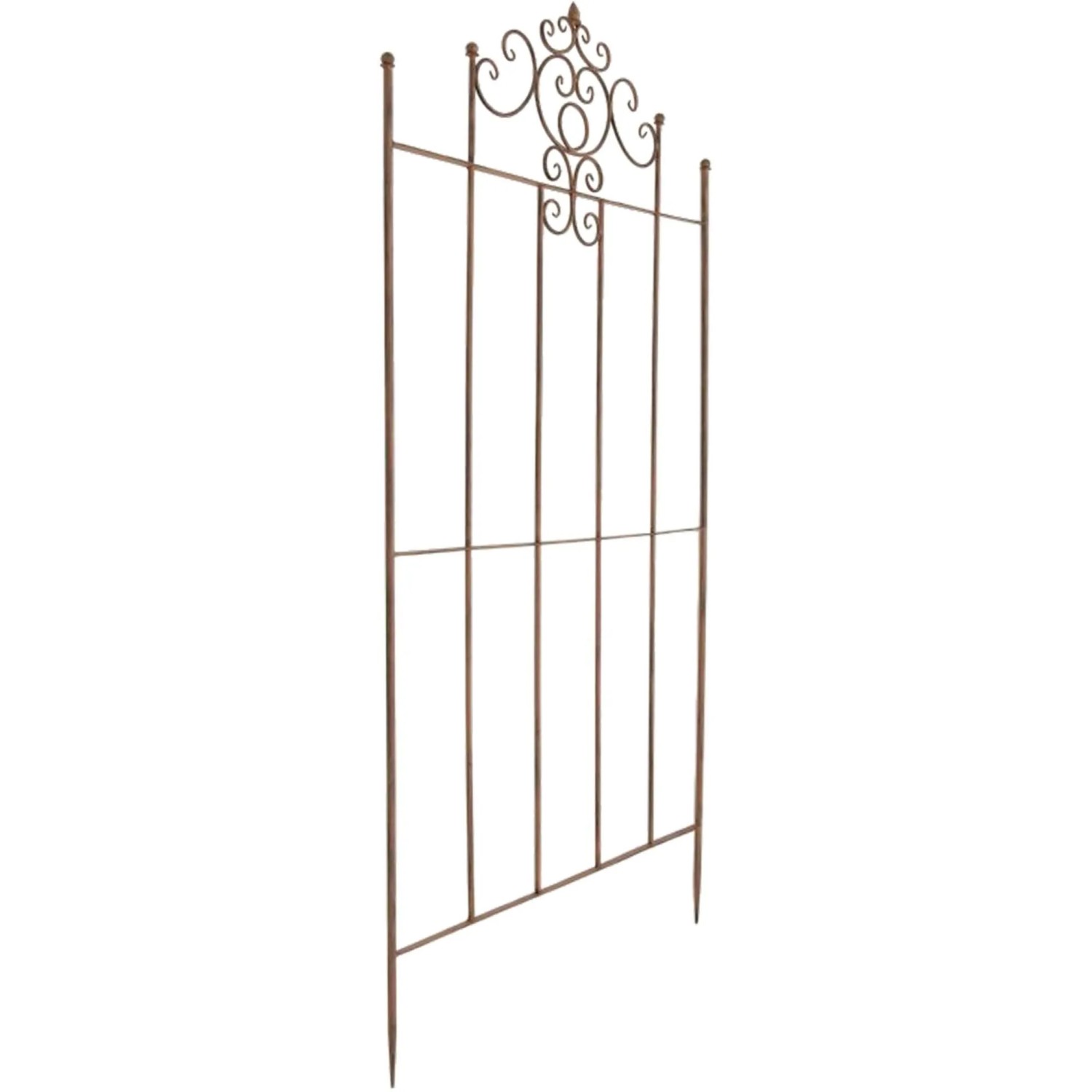 DELUKE Rankgitter HEIKE 86x2x170cm Metall Antik-Braun Rankhilfe Kletterpflanzen Gartendekoration