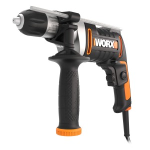 Worx Schlagbohrmaschine WX328, 810 W, mit Zusatzhandgriff und Tiefenanschlag.