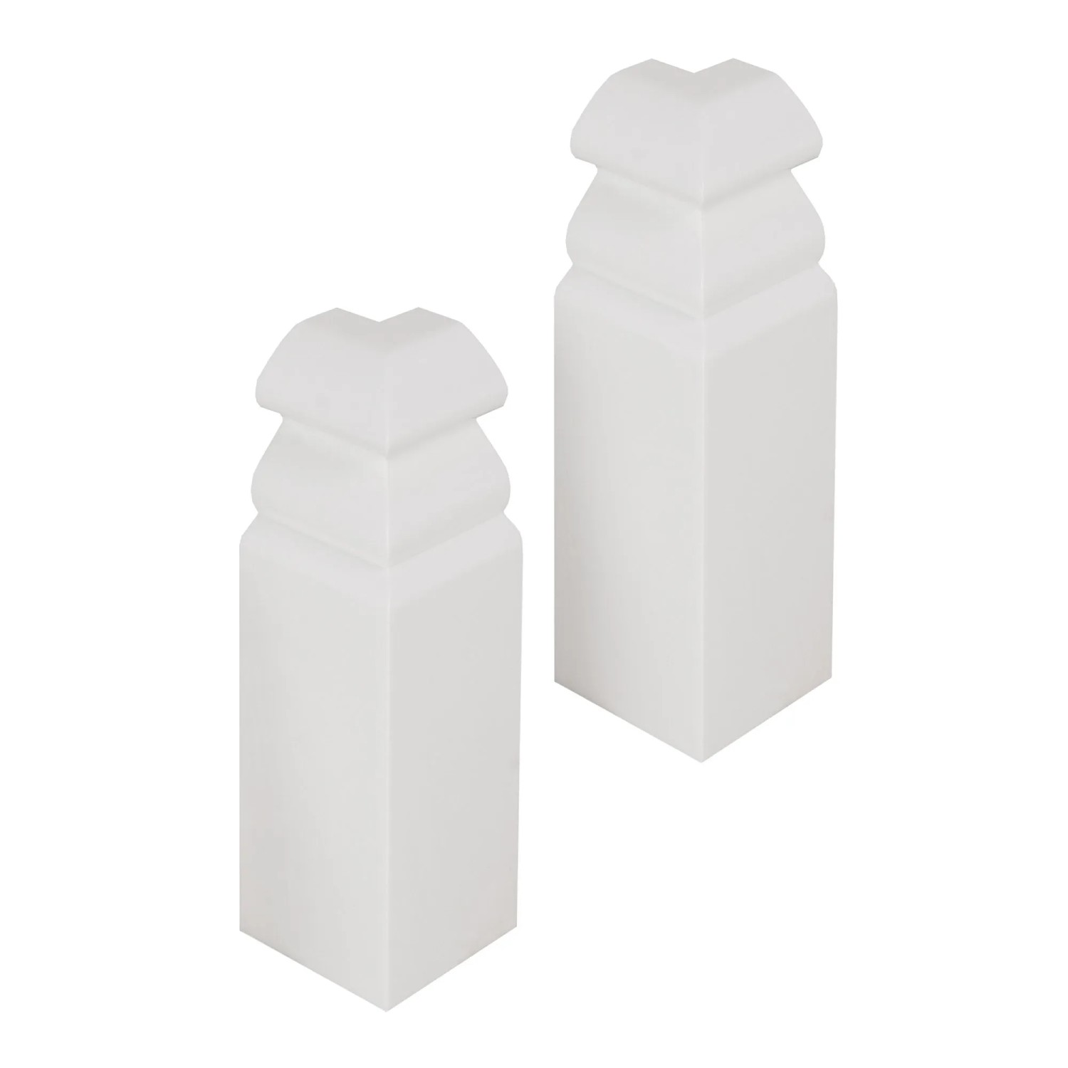 Kosche Endkappen für Hamburger Kosche Sockelleiste 16 mm x 80 mm Weiß 2 Stück