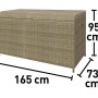 Kissenbox Vermont Forest aus Polyrattan, ideal zur Aufbewahrung von Gartenutensilien und Lounge-Möbel Zubehör.