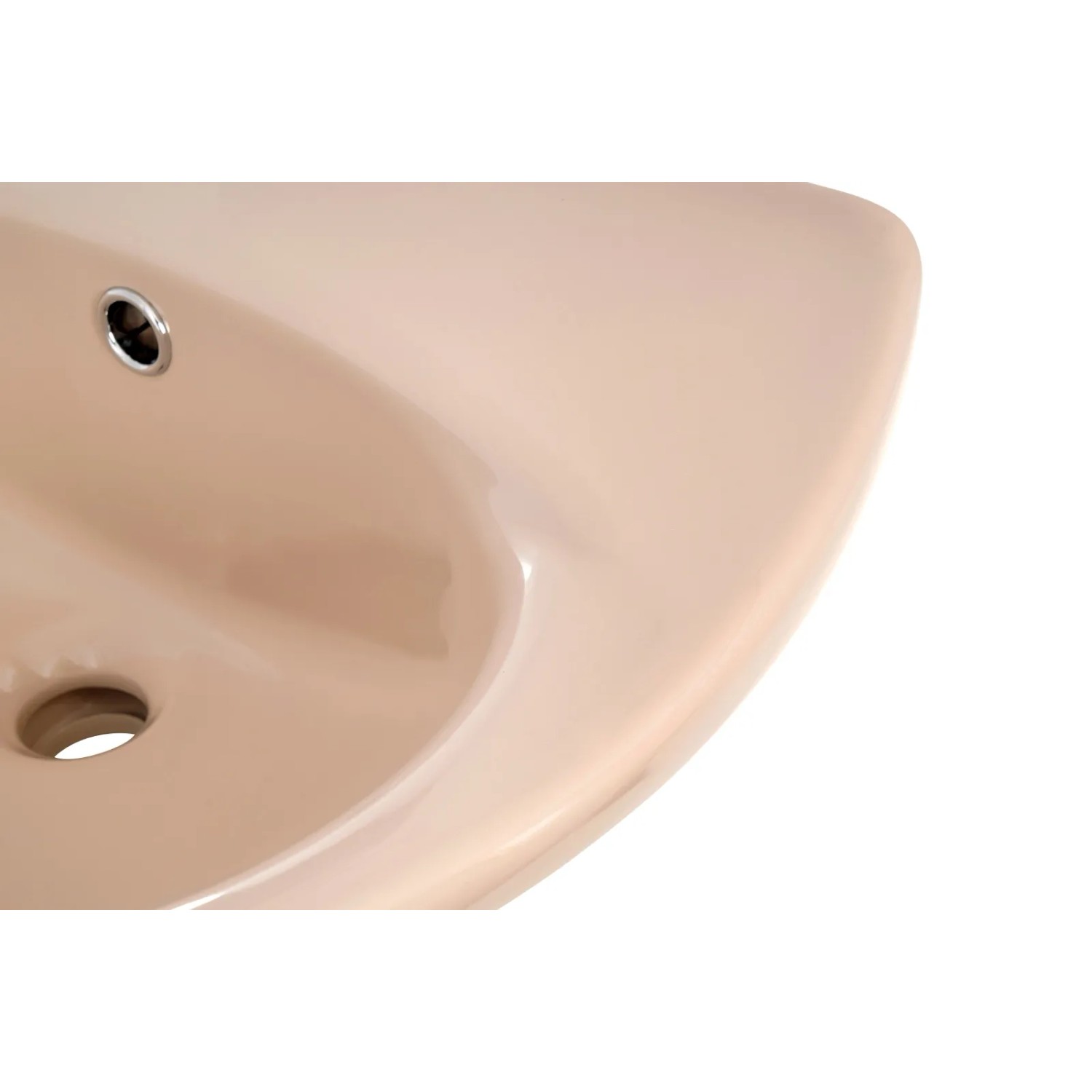 Calmwaters Hänge-Waschbecken 60 x 50 cm Beige-Bahamabeige Oval  