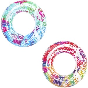 Bestway Schwimmringe Summer Swirl, Ø 80cm, 2 Designs mit Haltegriffen.