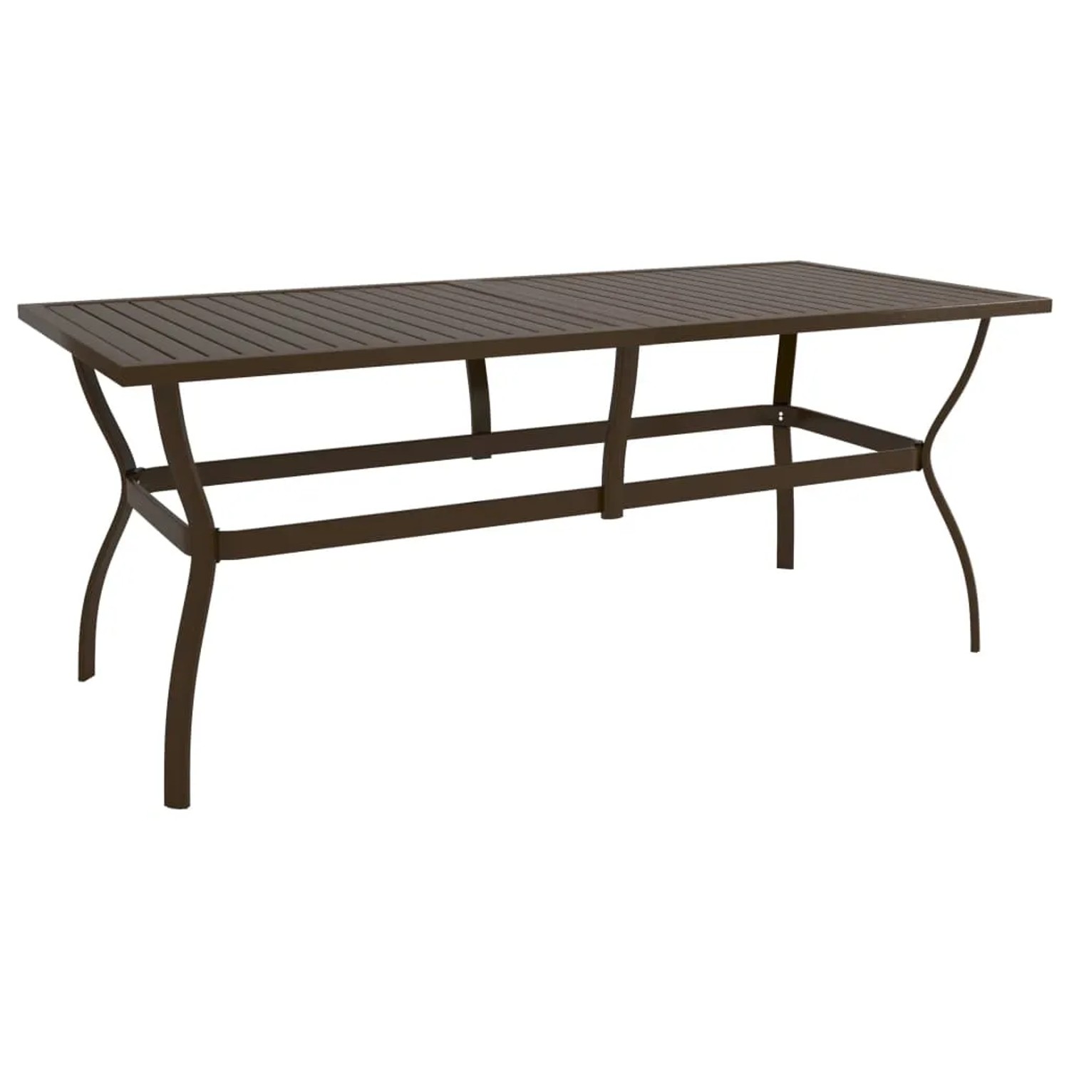 vidaXL Gartentisch Braun 190x80x72 cm Stahl 312281