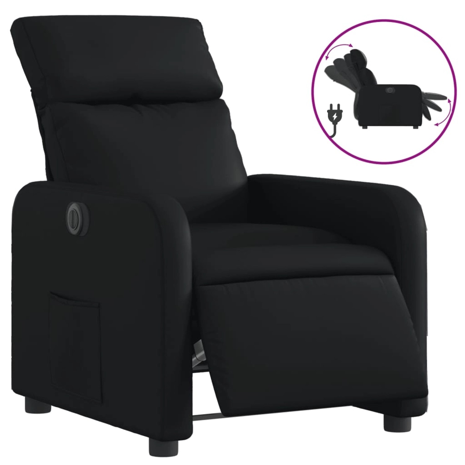 vidaXL Relaxsessel Elektrisch Schwarz Kunstleder 3206735 günstig online kaufen