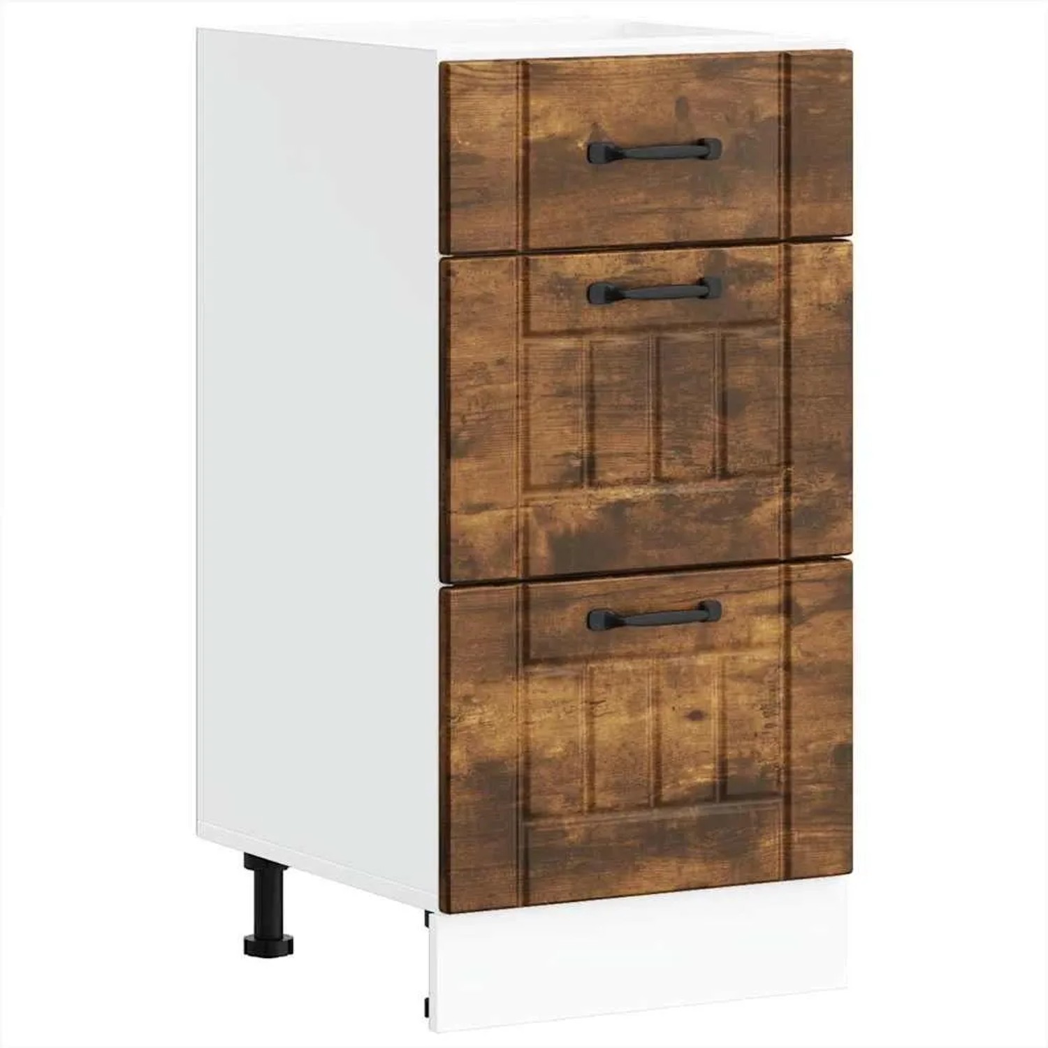 DELUKE Küchenunterschrank MARO Räuchereiche 40x46x81,5cm Küche Unterschrank Mit Schublade