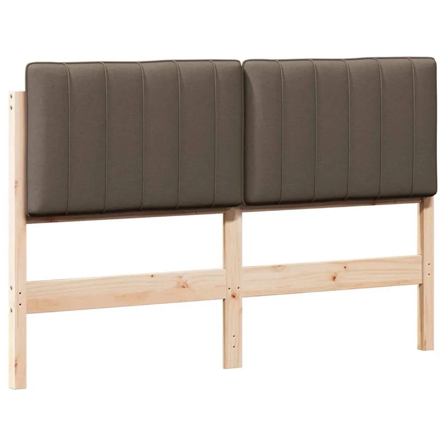 vidaXL Gepolstertes Kopfteil mit Kopfteil Braun und Taupe 135 cm 880186