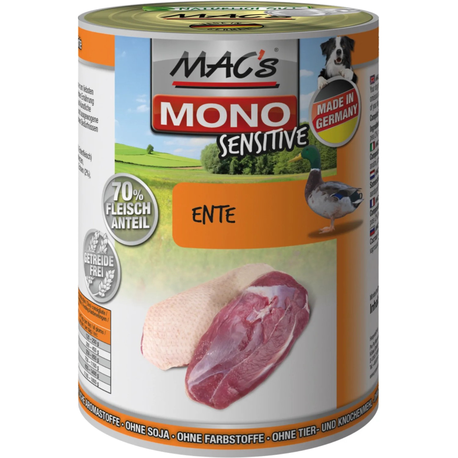 Mac's Hunde-Nassfutter Mono Sensitive Ente 400 g