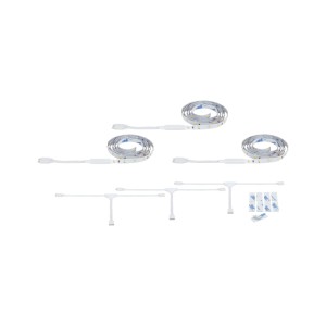 Paulmann MaxLED Stair LED-Strip-Erweiterung: 3 weiße LED-Streifen (je 1 m) und 3 Verteiler für stilvolle Treppenbeleuchtung.