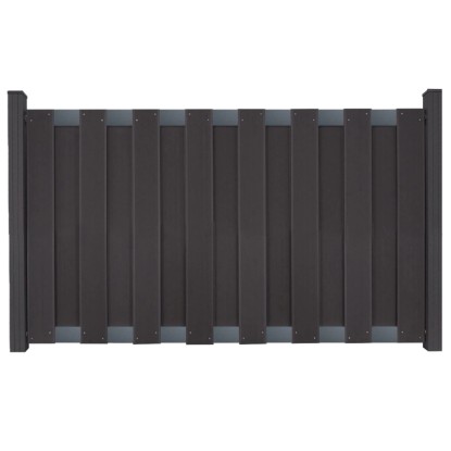 Groja Vorgartenzaun aus BPC 180 cm x 90 cm Anthrazit Querriegel DB703