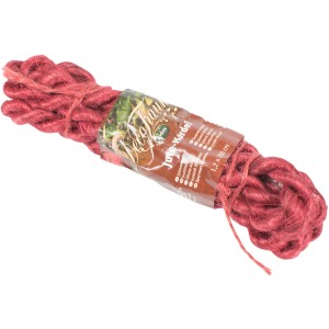 Bordeauxfarbene Jutekordel, 1,2 cm x 200 cm, vielseitig einsetzbar für Garten und Dekoration.