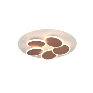 Moderne Trio LED Deckenleuchte Mandala in Warm-Grey mit kreisförmigem Design.