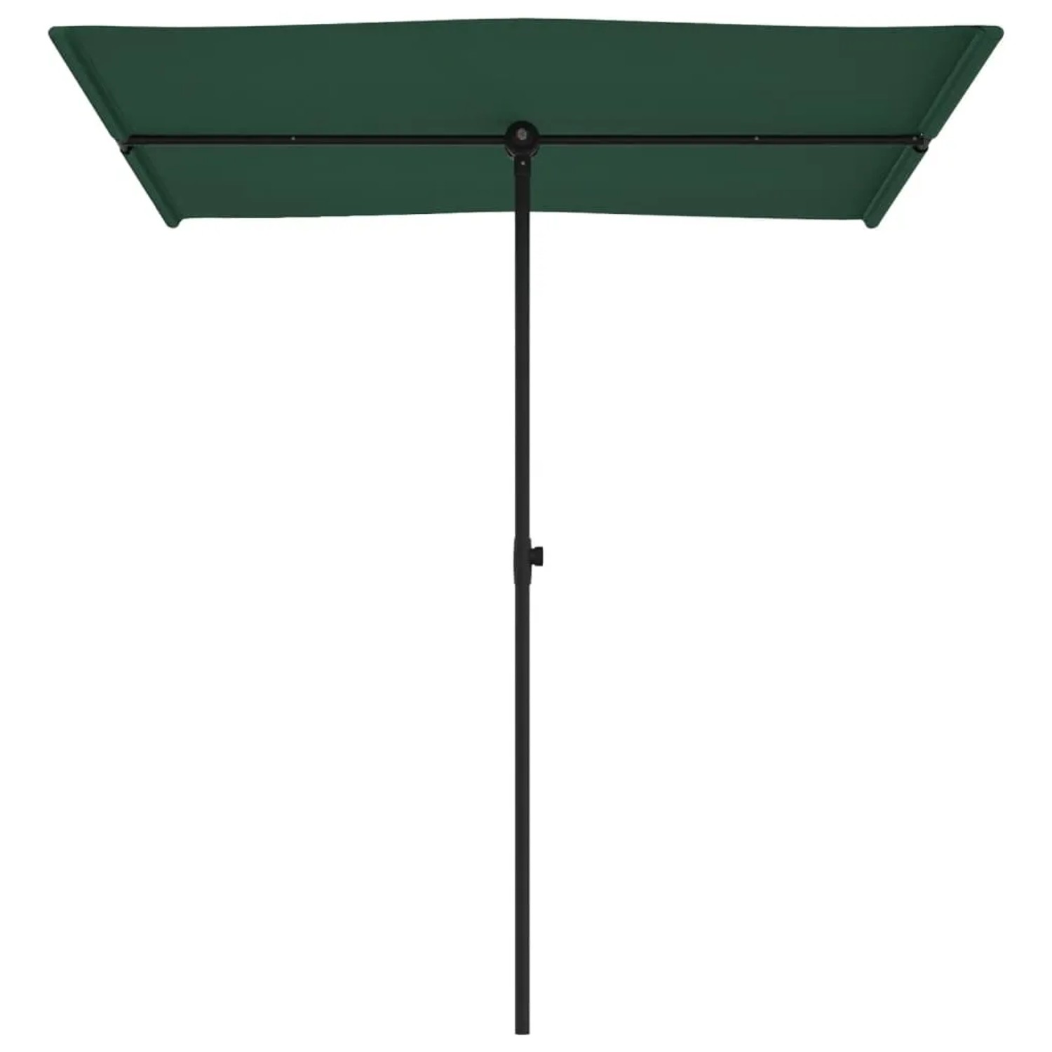 furnicato Balkonschirm, rechteckig, grün, mit Aluminium-Mast. Ideal für den Balkon.