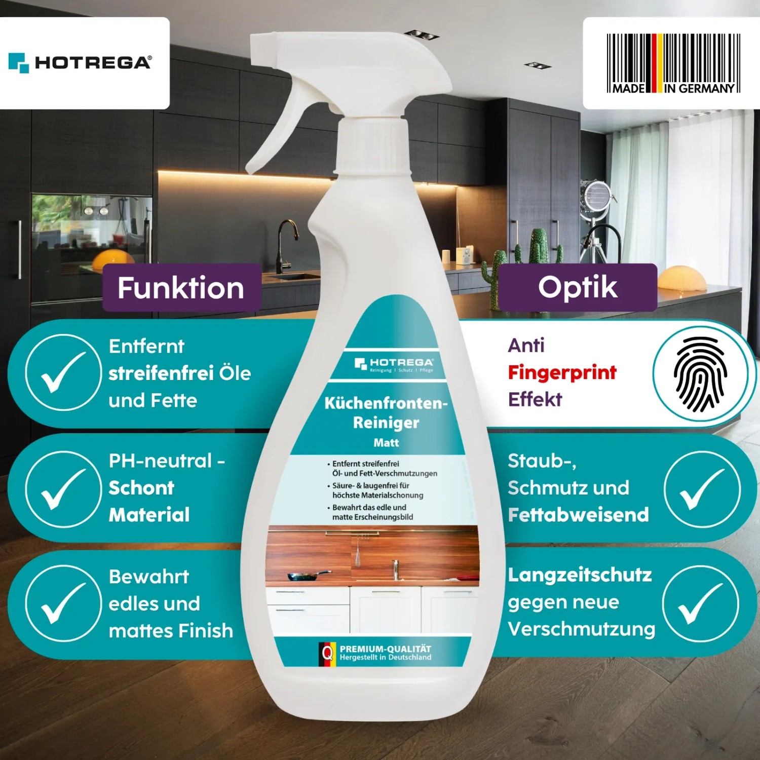 Hotrega Küchenfronten Reiniger Matt 750 ml_2