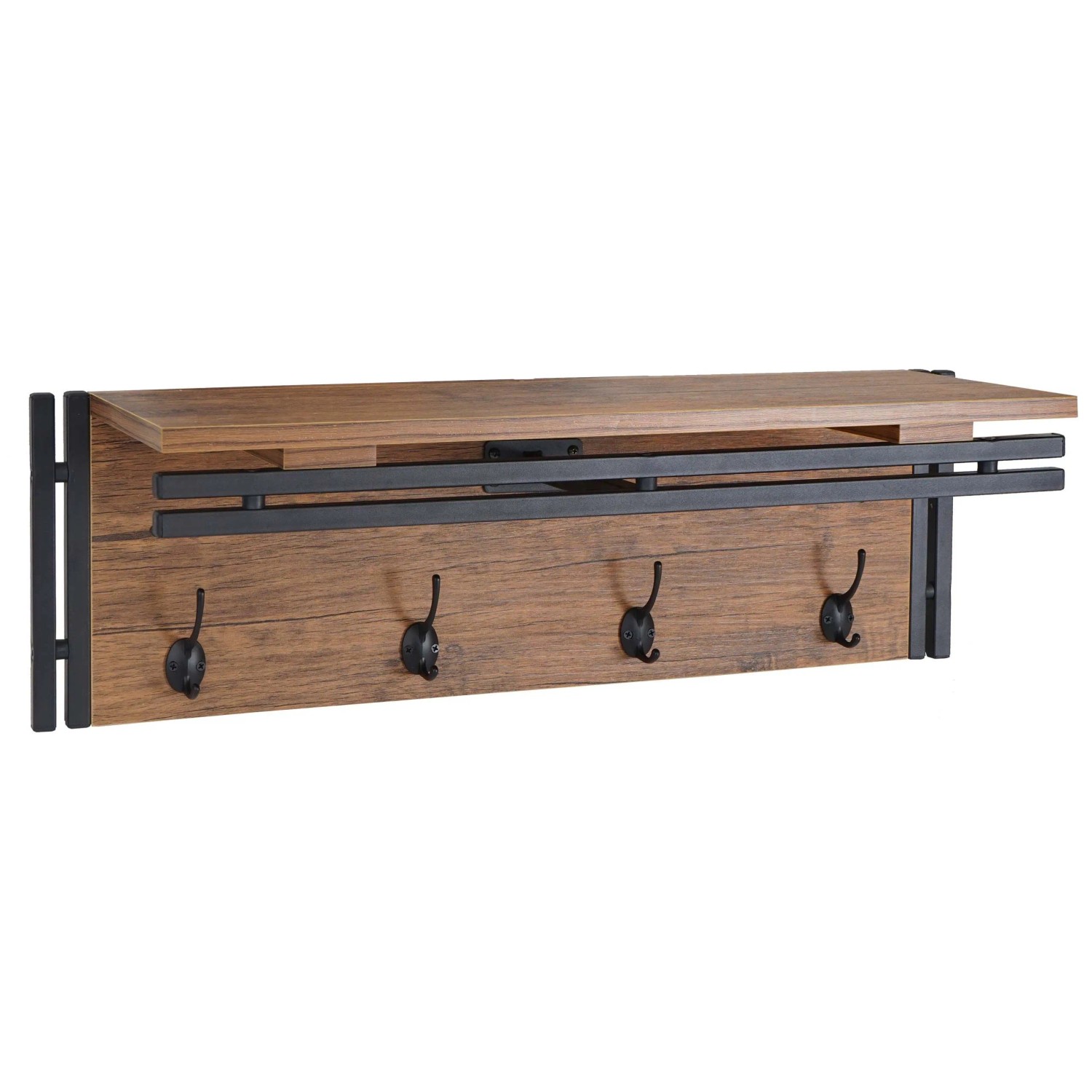 MCW Wandgarderobe A27 4 Haken 3D-Struktur Wildeiche-Optik