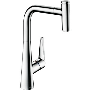 Hansgrohe Talis Select S Küchenarmatur Chrom mit Ausziehauslauf, hoher Auslauf für mehr Komfort.