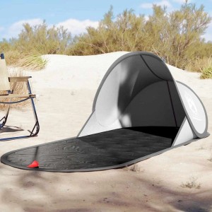 vidaXL Strandzelt Grau Pop-Up Wasserdicht 4004157