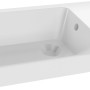 Fackelmann Keramik-Waschbecken Milano, 55 cm, weiß, für Gäste-WC mit Überlauf.