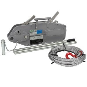 TRUTZHOLM Seilwinde 3200kg mit 20m Seil, Hebelzug für Forst, Garten & Handwerk.
