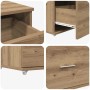 vidaXL Schubladenschrank Mit Rad Artisan-Eiche 55 x 45 x 31 cm 869313_9