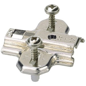 Hettich Kreuzmontageplatte für 35 mm Topfscharniere, 2er-Set, Möbelbeschläge.