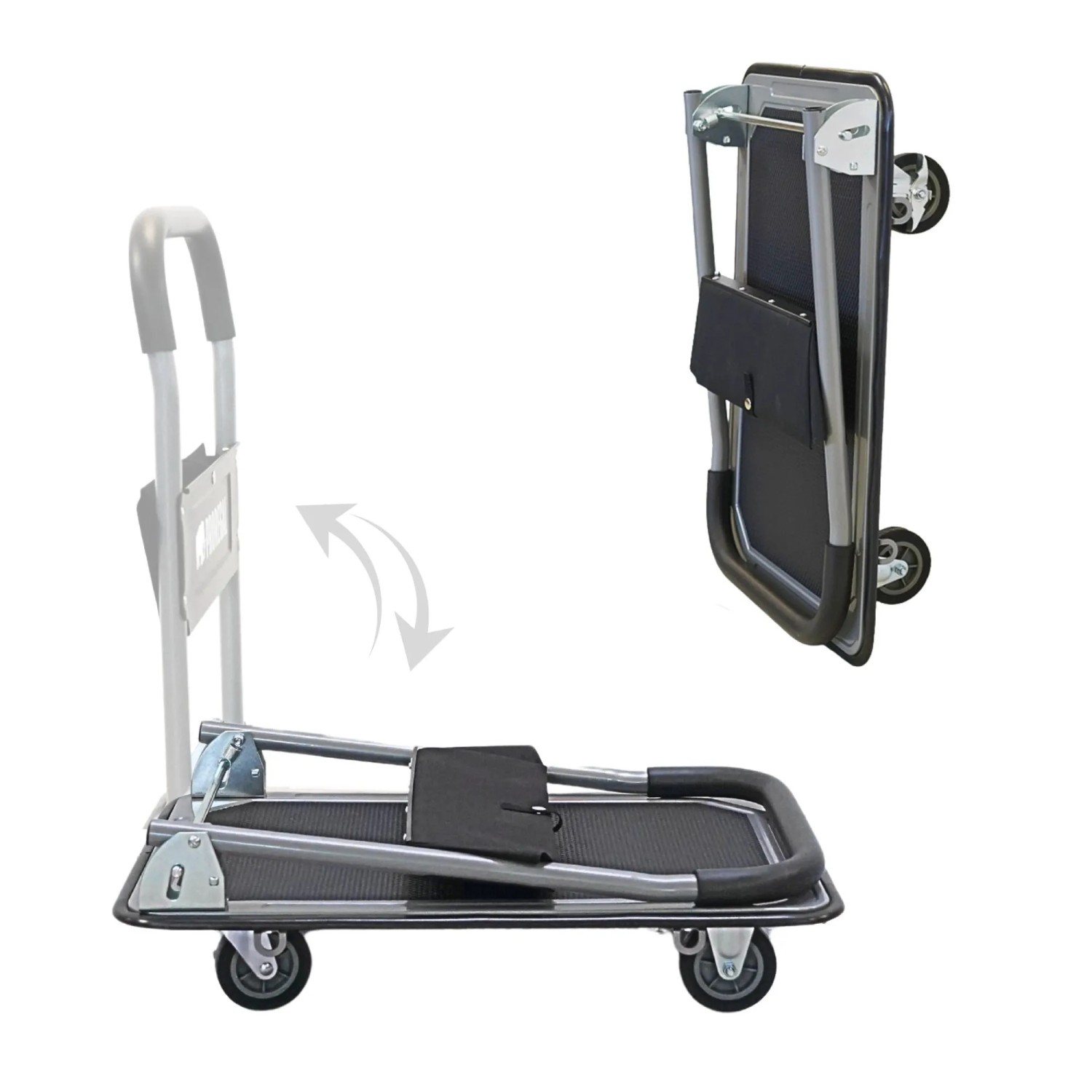 PROREGAL Transportwagen RHINO 150, klappbar, mit Werkzeugtasche, Traglast 150kg, Vollgummibereifung, Transporthilfe.