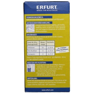 Erfurt Vlies-Rauhfaser-Kleister 200g Packung für Vliestapeten und Rauhfaser, hohe Klebkraft.