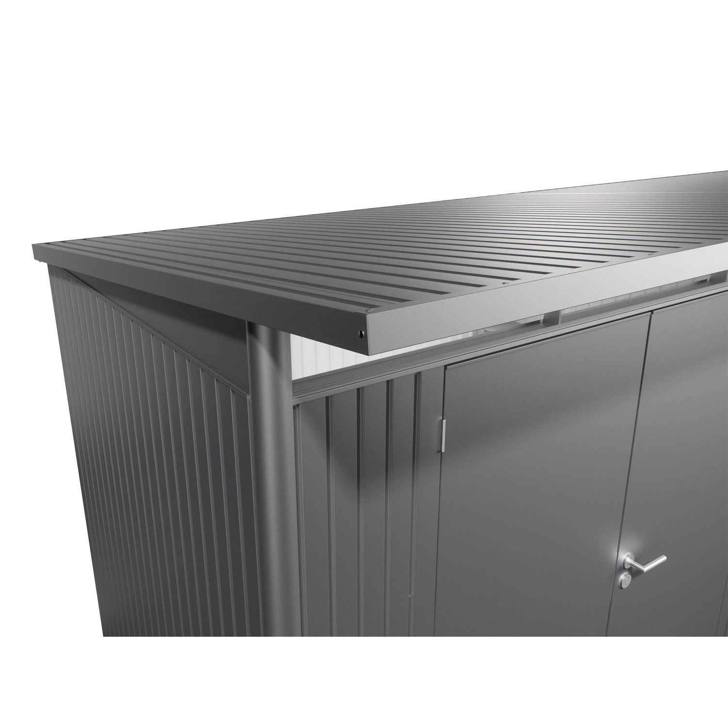 Biohort Gerätehaus AvantGarde, Gr. A6 mit Doppeltür, Quarzgrau-Metallic_12