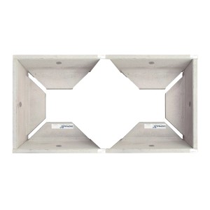 Diephaus Hochbeet-Set Sichtbeton 210 cm x 100 cm x 80 cm x 5 cm Grau 4-teilig